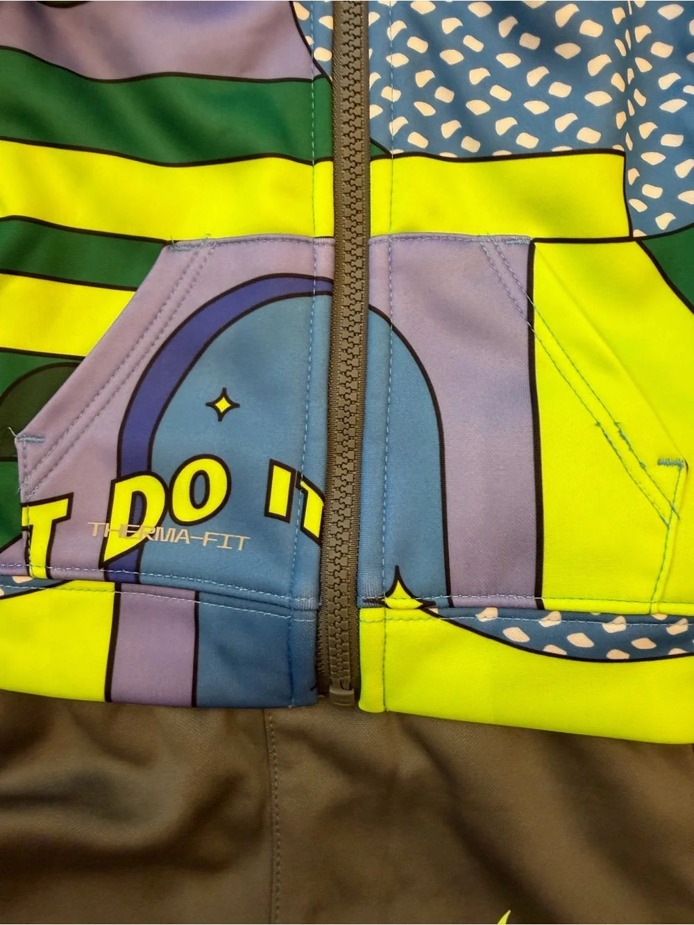 Nike Baby Boy All Day Play All Over Print Hooded Jacket & Jogger Pants 12 m